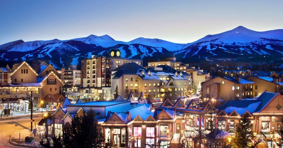 Breckenridge, Colorado at night